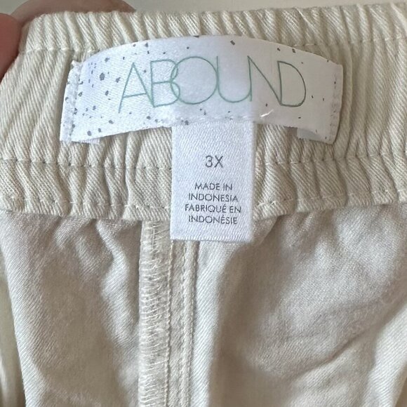 NWT Abound by Nordstrom Ivory Dove Elastic Waist Pull-On Cargo Pants - 3X - Picture 5 of 7